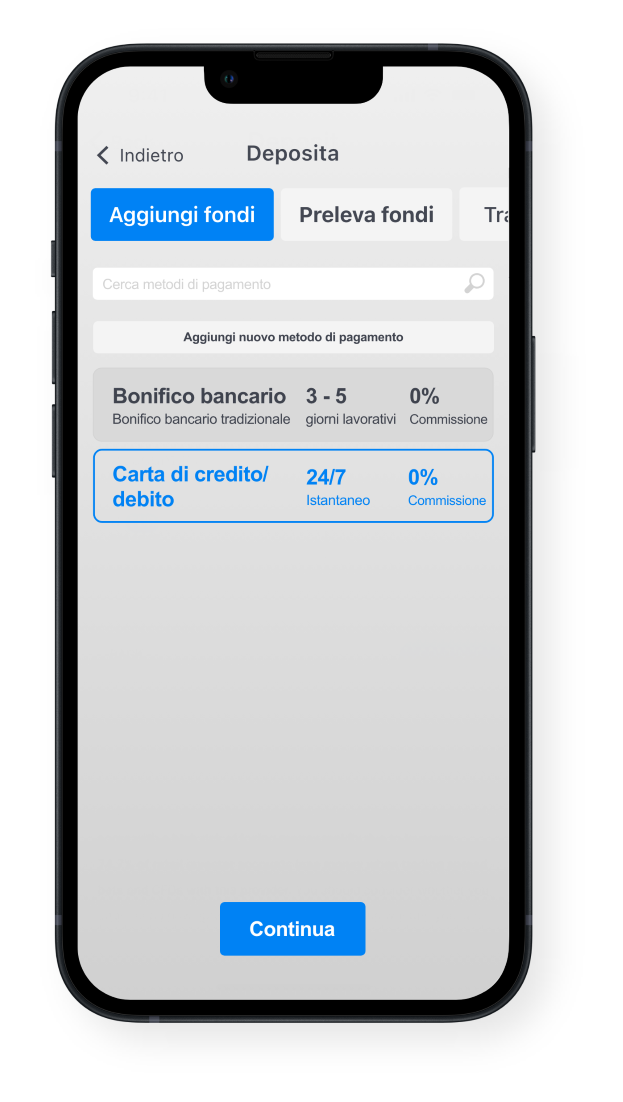Deposit screen mobile example 3