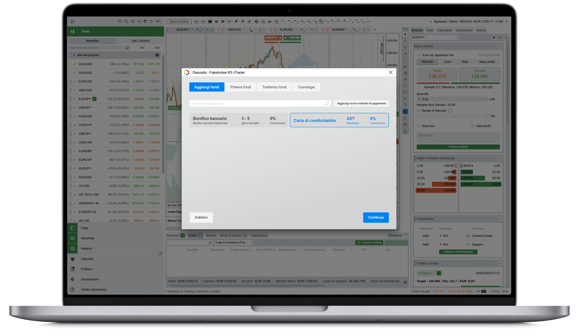 Deposit screen web example 3